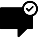interface,speech bubble,tick,message,check,chat bubble,sent